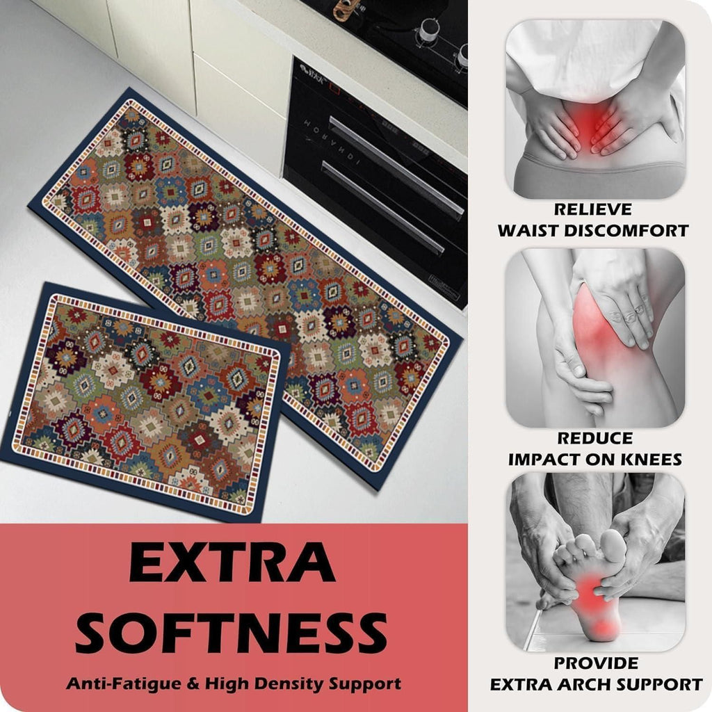 2 Pcs Kitchen Runner Set